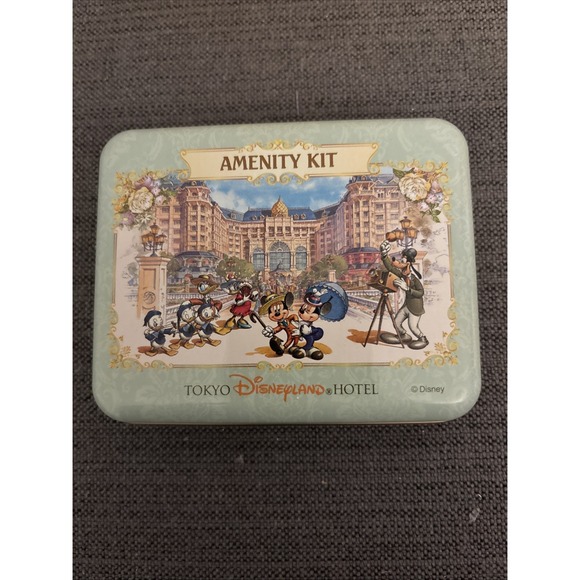 3 Pc Lot Tokyo Disneyland Hotel Amenity Kit‎ Tin Cup Toothbrush New Sealed - Picture 6 of 7
